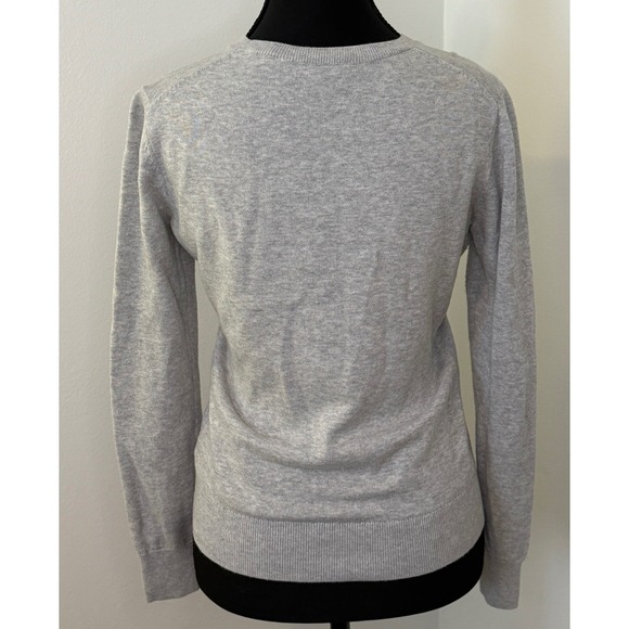 Ted Baker London Gray French Bulldog Graphic Sweater Metallic Bow Size 1 Small - Picture 4 of 6